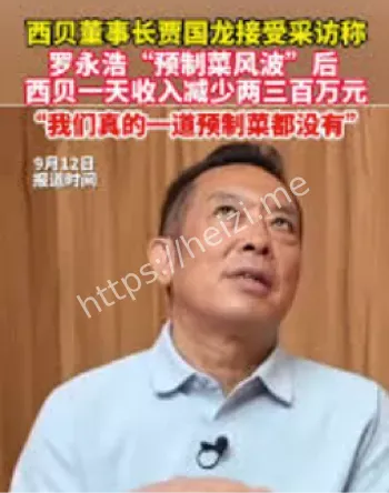 西贝单日收入骤减